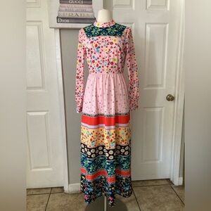 Comino Couture Sommerkleid gestreiftes Blumenmuster